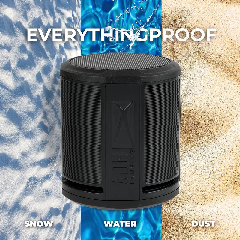 Altec Lansing HydraOrbit - Waterproof Bluetooth Speaker, Lightweight & Portable Speaker for Travel & Outdoor Use, Black