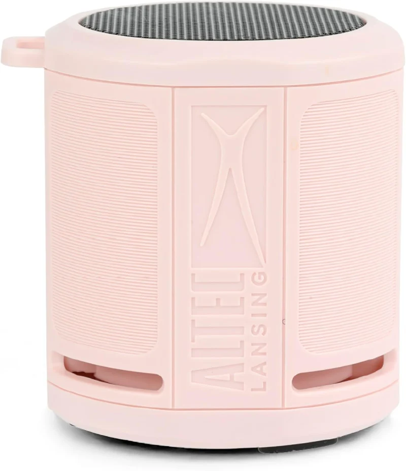 Altec Lansing HydraMicro - Waterproof Bluetooth Speaker, Lightweight & Portable Speaker for Travel & Outdoor Use, Petal Pink