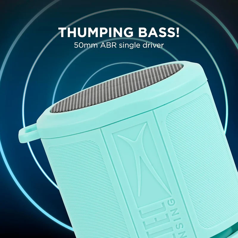 Altec Lansing HydraMicro - Waterproof Bluetooth Speaker, Lightweight & Portable Speaker for Travel & Outdoor Use, Mint
