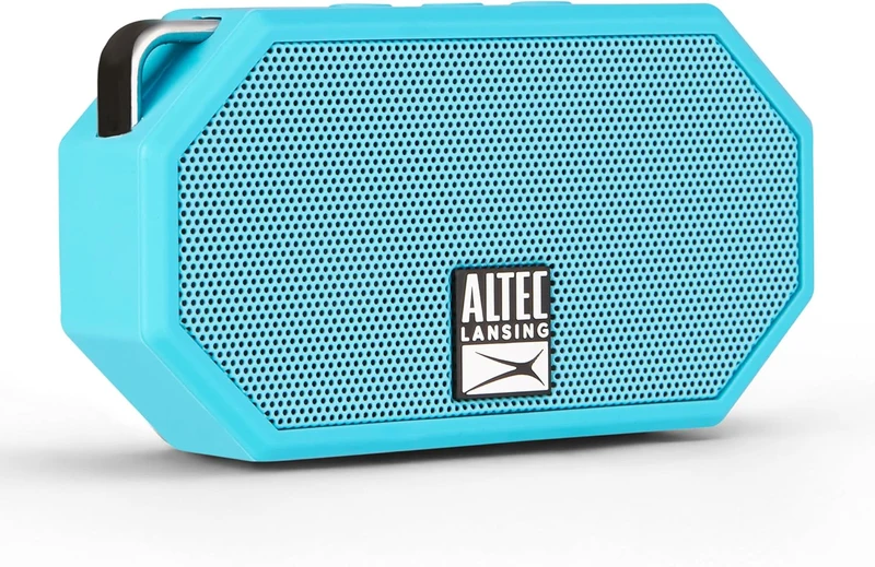 Altec Lansing Mini H2O - Waterproof Bluetooth Speaker, IP67 Certified & Floats in Water, Compact & Portable Speaker for Hiking, Camping, Pool, and Beach,Aqua