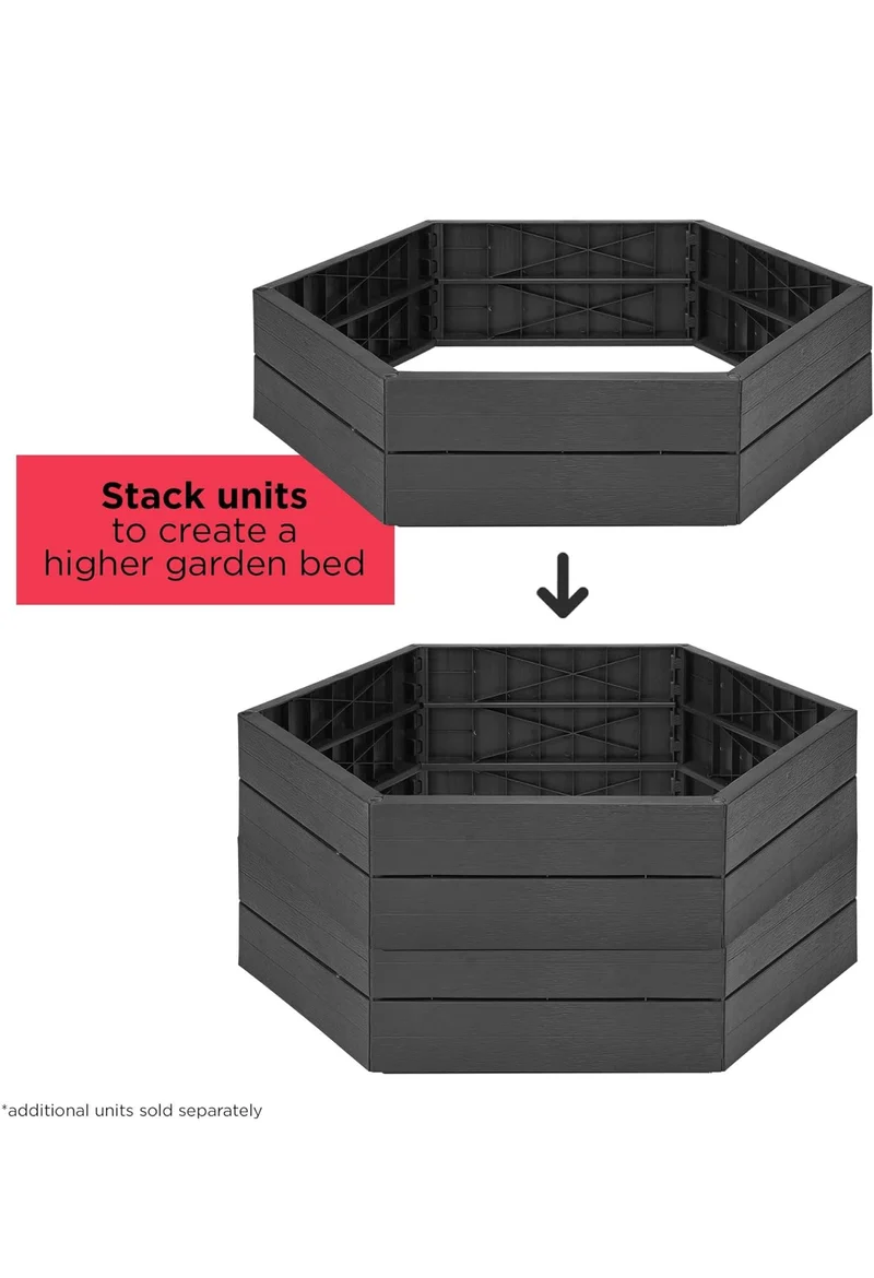 BLACK+DECKER Raised Garden Bed, Planter for Outdoor Plants, Easy Assembly, 3 ft.