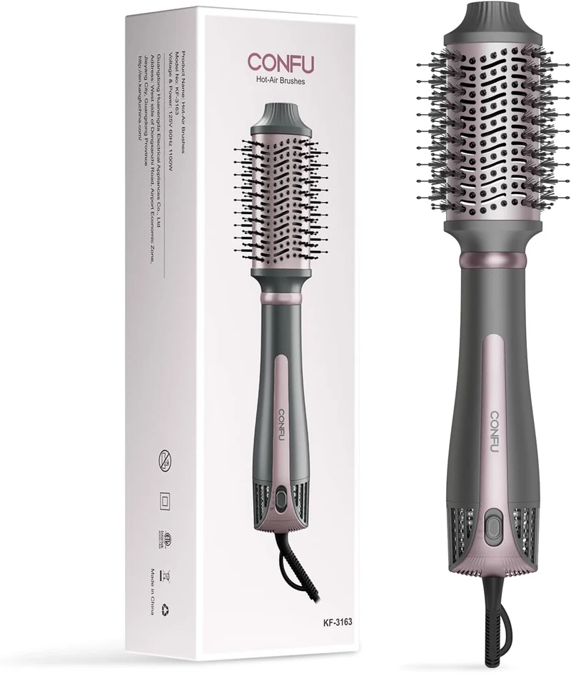 CONFU Blow Dryer Brush, One Step Hair Drying, Volumizing, Straightening and Styling,Dual Use of Dry and Wet,More Shine and Less Frizz, Hot Air Brush Suit for All Hair Types,Easy Salon Blowout at Home