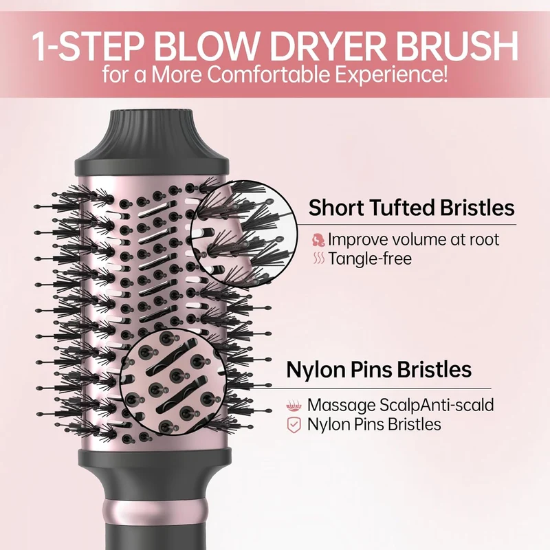CONFU Blow Dryer Brush, One Step Hair Drying, Volumizing, Straightening and Styling,Dual Use of Dry and Wet,More Shine and Less Frizz, Hot Air Brush Suit for All Hair Types,Easy Salon Blowout at Home