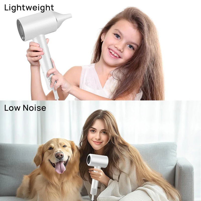 CONFU Hair Dryer, 110000 RPM Fast Drying Blow Dryer with Magnetic Diffuser and Concentrator, Professional Lightweight Ionic Hair Dryer for Women and Men