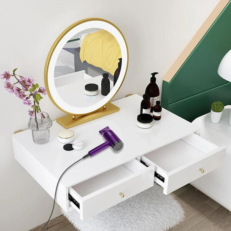 Hair Dryer with Diffuser, CONFU Ionic Blow Dryer 1600W, Portable Lightweight Fast Drying Negative Ion Hairdryer, 3 Heat Settings with Diffuser and Concentrator Nozzle for Home & Travel