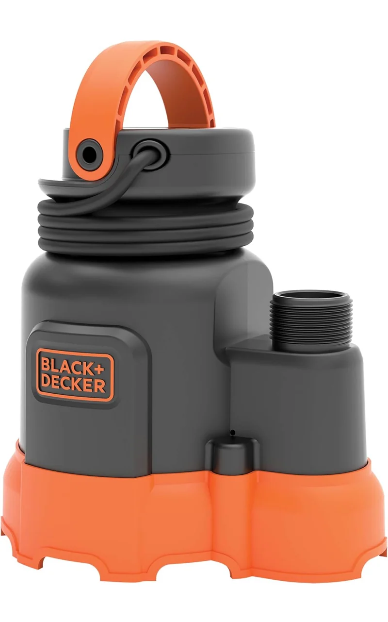 Black+Decker 1/4 HP Submersible Water/Utility Pump, Pumps up to 2300 GPH
