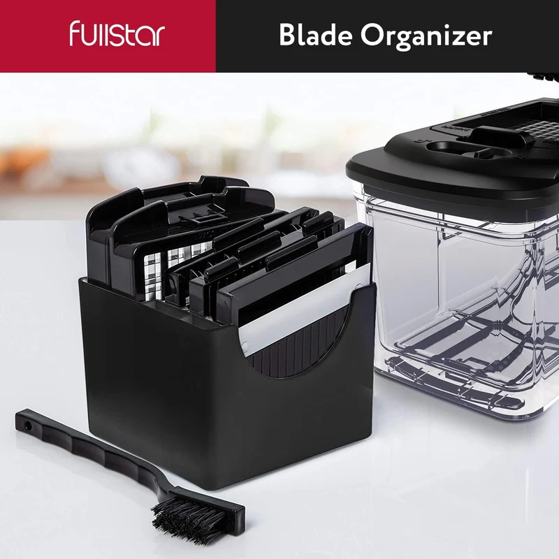 Fullstar All-in-1 Vegetable Chopper and Mandoline Slicer for Kitchen - Cheese Grater, French Fry Cutter, Cheese Slicer - Bonus Handheld Spiralizer Included (6 in 1, Stainless Steel)