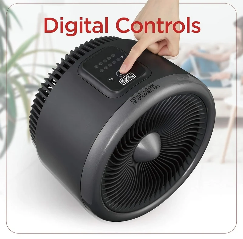 BLACK+DECKER Space Heater 1500W, Flameless Portable Heater with Overheat Protection
