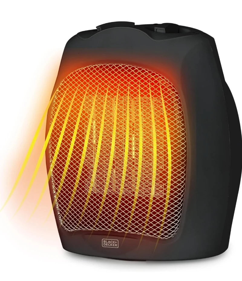 BLACK+DECKER Small Space Heater, 1500W Ceramic Heater for Indoor Use