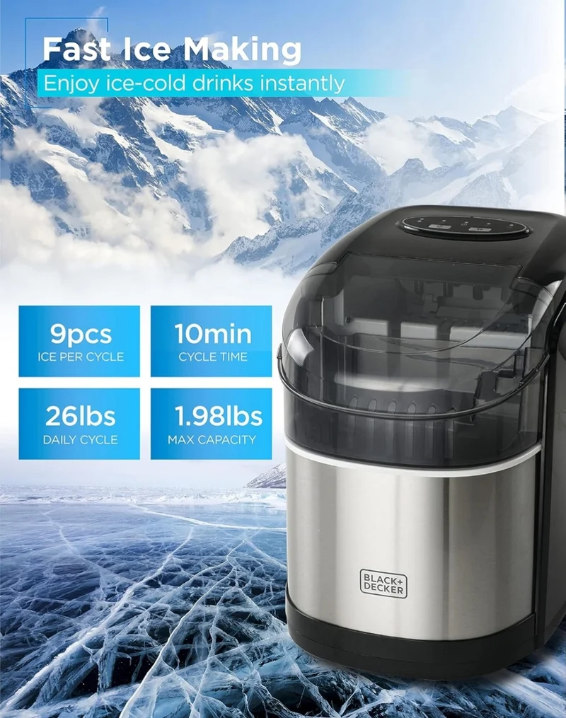 BLACK+DECKER 26 lb. Capacity Ice Maker