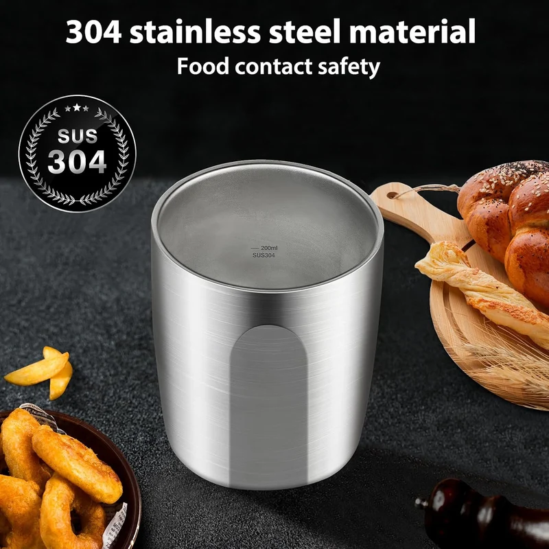 12 OZ Freezer Beer Glasses, coffee Mug with Condensate to Keep Beer Cold Longer, 304 Stainless Steel Pint Cup for Freezer, Father Day Gifts, Birthday Gifts for Men, Dad Boyfriend Husband and Brother
