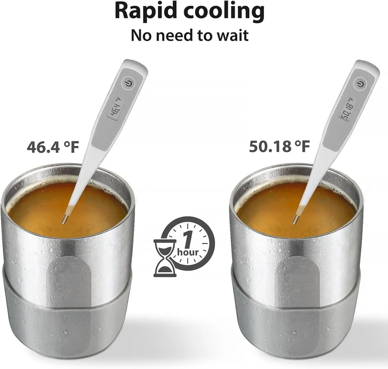12 OZ Freezer Beer Glasses, coffee Mug with Condensate to Keep Beer Cold Longer, 304 Stainless Steel Pint Cup for Freezer, Father Day Gifts, Birthday Gifts for Men, Dad Boyfriend Husband and Brother