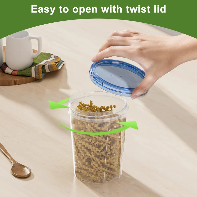 Reusable Soup Containers with Airtight Twist Top Lids, Versatile BPA-Free Plastic Containers for Ice Cream, Lunch, Leftovers, Microwave, Dishwasher and Freezer Safe [12 Pack-32 oz]