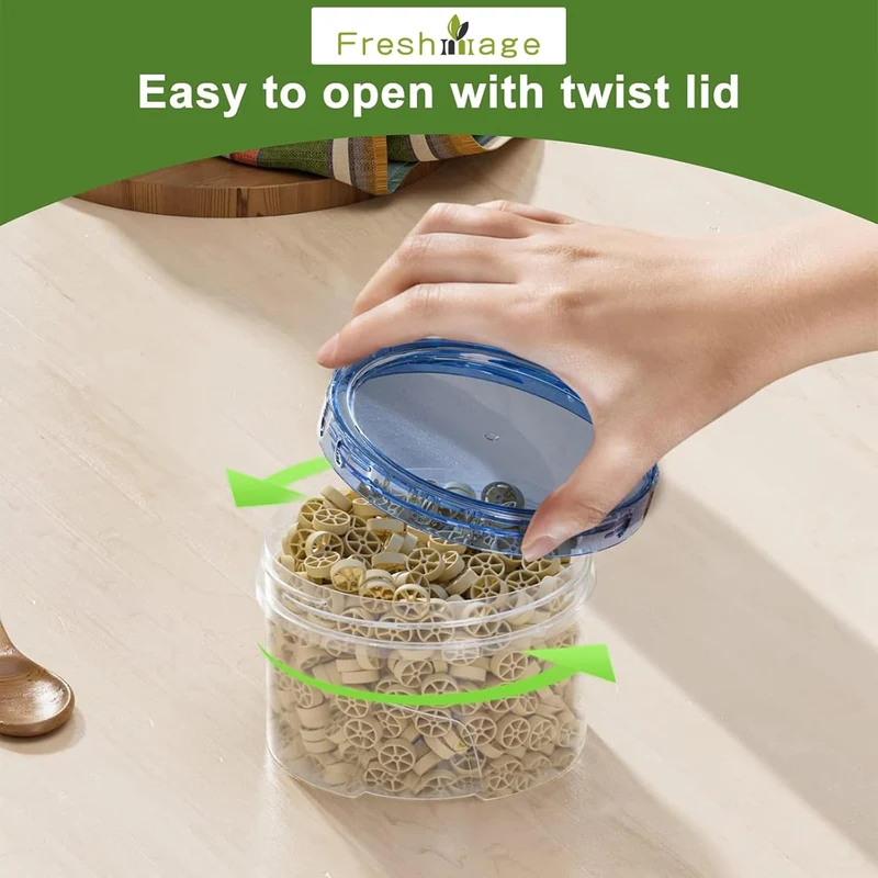 Reusable Soup Container with Airtight Twist Top Lid, Versatile BPA-Free Plastic Containers for Ice Cream, Lunch, Leftovers, Microwave, Dishwasher and Freezer Safe [6 Pack-32 oz]