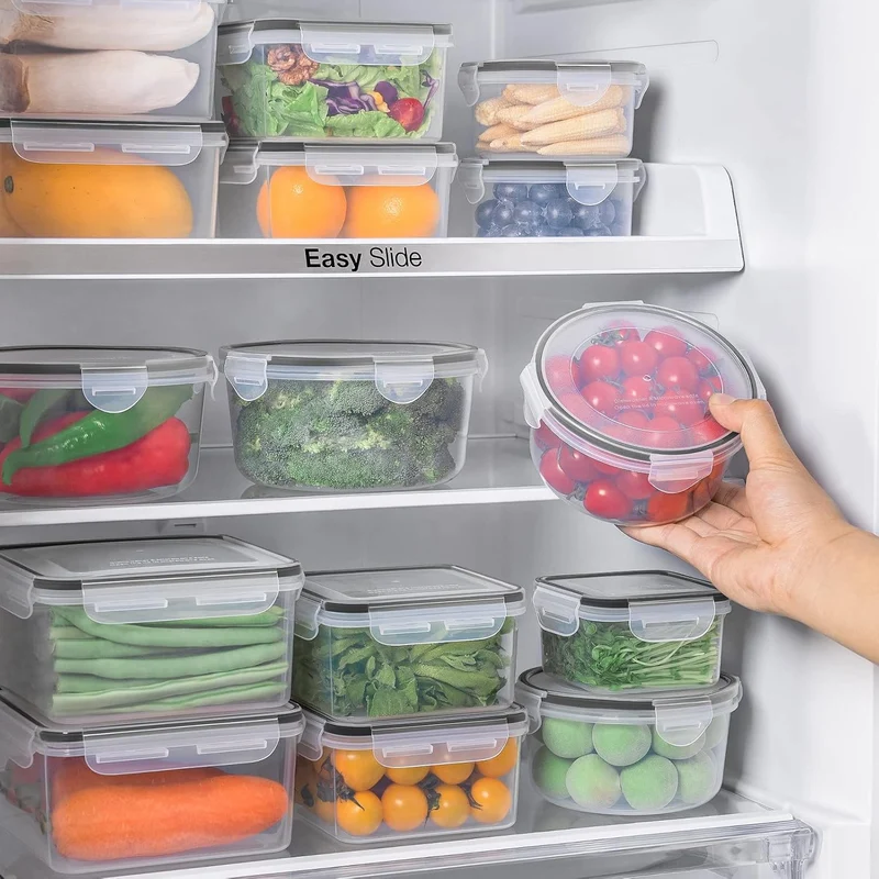 36 PCS Food Storage Containers (18 Stackable kitchen Storage Containers with 18 Lids airtight) - BPA-Free & Microwave, Dishwasher freezer Safe Meal Prep Container with Chalkboard Labels & Marker