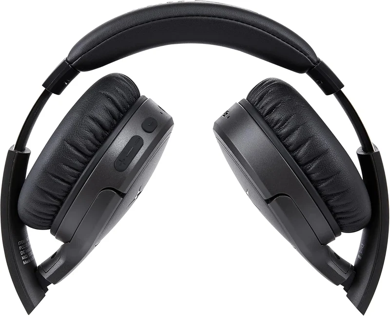 Altec Lansing Nanophones ANC Bluetooth Wireless Active Noise Cancelling Headphones On Ear Headphones 12 Hour Battery Life, Foldable Earcups, Removeable Mic for Working and Learning from Home (Grey)