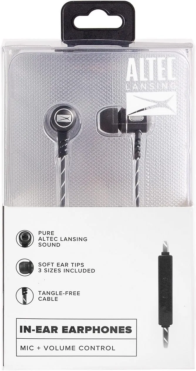 Altec Lansing in-Ear Stereo Metal Earbuds - Black