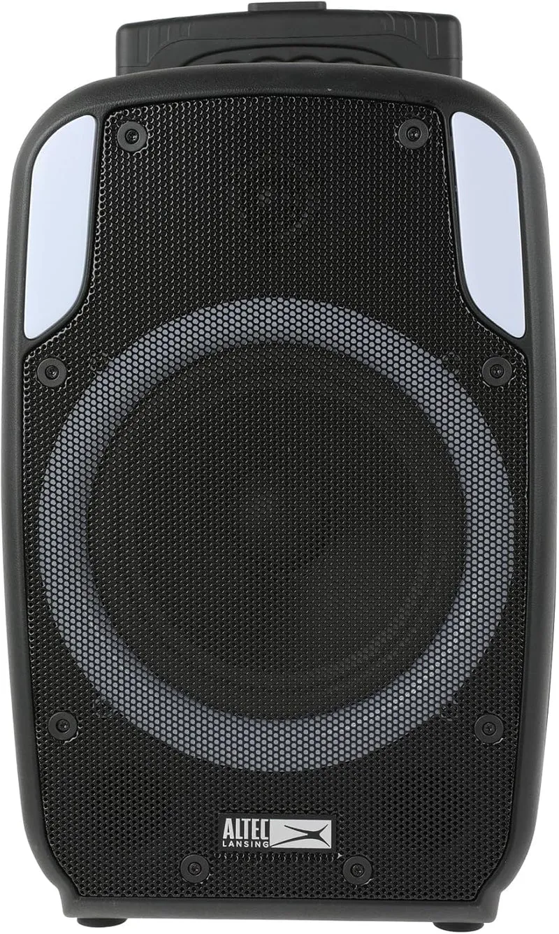 Altec Lansing SoundRover 50 Wireless Bluetooth Speaker with Multi Light LED Lights, Portable with Microphone Input, Boombox Handle, DJ Speaker with 6 Hour Battery and True Wireless Pairing