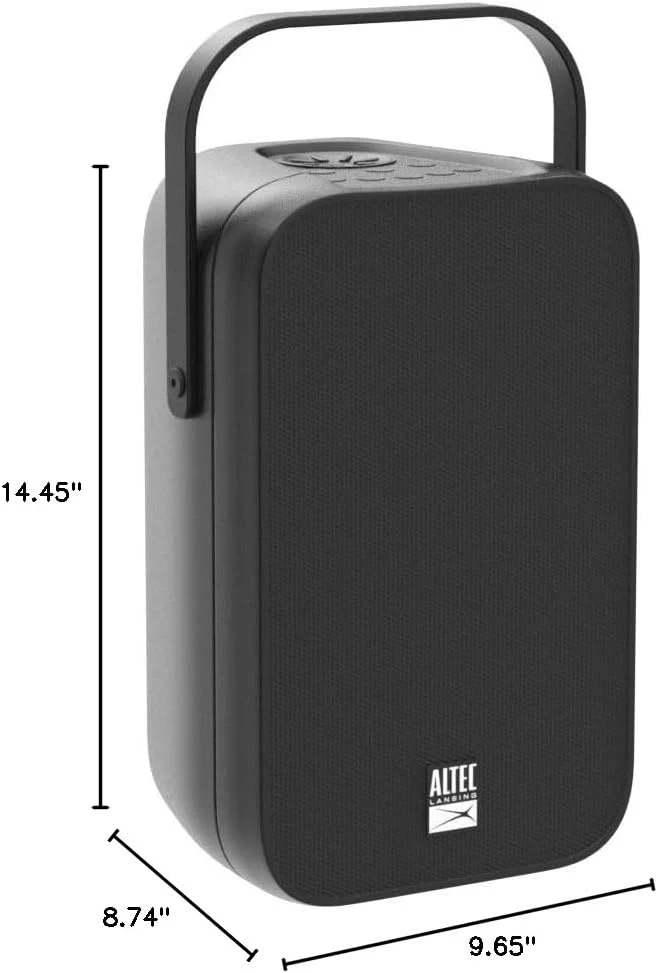 Altec Lansing Shockwave Wireless Speaker 60W Bluetooth speakerwith a Long Lasting 6 Hour Battery, Multi LED Party Modes, Multiple bass Boost Modes, Party Sync
