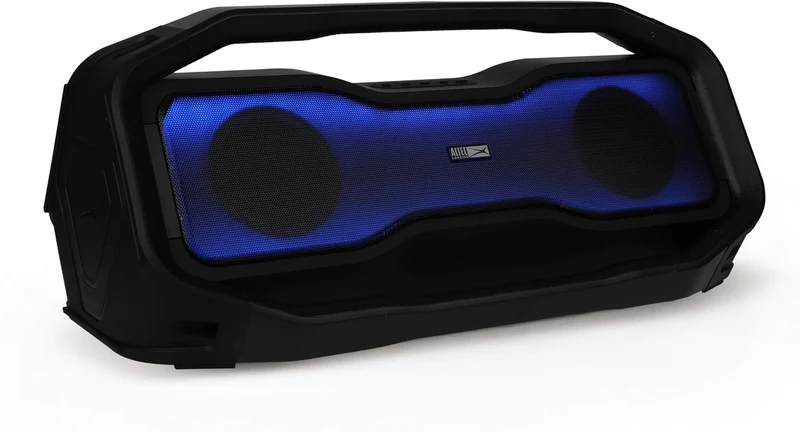 Altec Lansing Rockbox XL 2.0 Portable Bluetooth Wireless Speakers with Led Lights, IP67 Waterproof and Durable for Outdoor, 20 Hours Battery with App Control