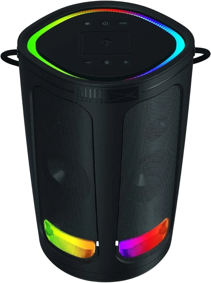 Altec Lansing Soundbucket XL - Waterproof Bluetooth Speaker with Customizable LED Lights, Qi Wireless Charging, 20 Hours Playtime & 100 Foot Range Visit the Altec Lansing Store