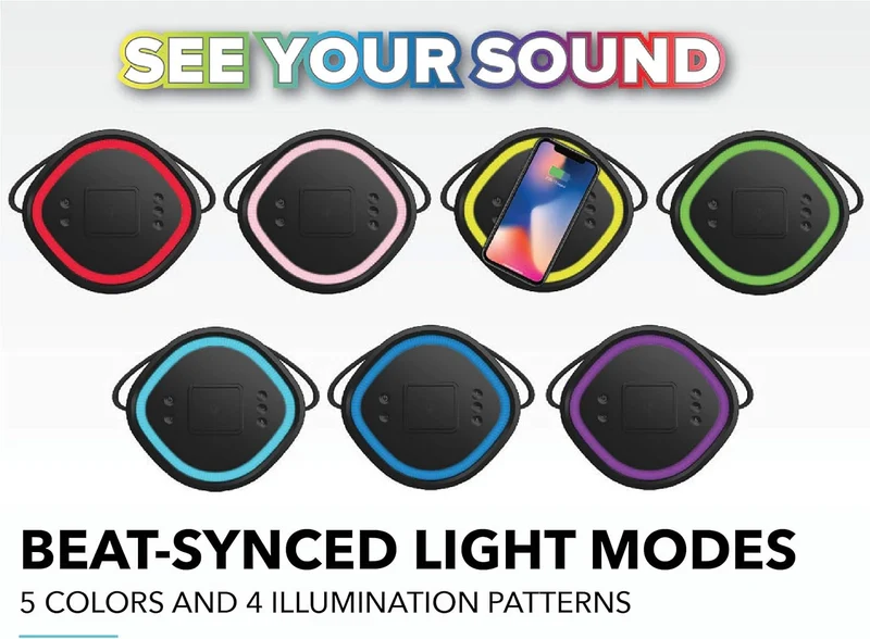 Altec Lansing Soundbucket XL - Waterproof Bluetooth Speaker with Customizable LED Lights, Qi Wireless Charging, 20 Hours Playtime & 100 Foot Range Visit the Altec Lansing Store