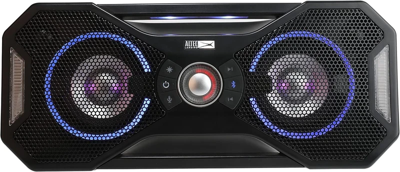 Altec Lansing Mix 2.0 - Waterproof Bluetooth Speaker with Strong Bass, Portable Speaker for Travel & Outdoor Use, 100 Foot Range & 20 Hour Playtime, Black