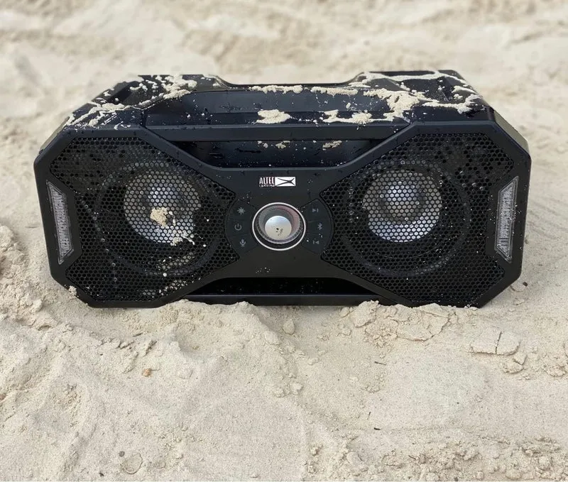 Altec Lansing Mix 2.0 - Waterproof Bluetooth Speaker with Strong Bass, Portable Speaker for Travel & Outdoor Use, 100 Foot Range & 20 Hour Playtime, Black