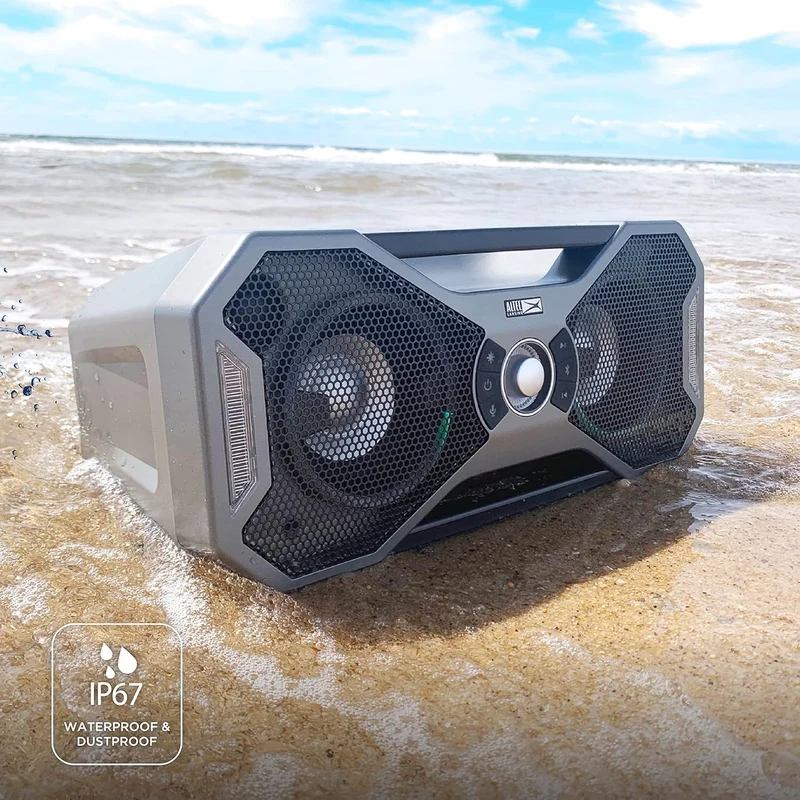 Altec Lansing Mix 2.0 - Waterproof Bluetooth Speaker with Strong Bass, Portable Speaker for Travel & Outdoor Use, 100 Foot Range & 20 Hour Playtime Visit the Altec Lansing Store