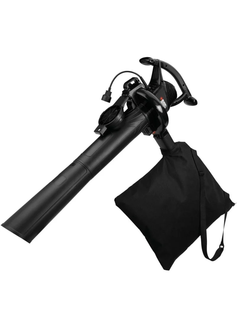 BLACK+DECKER 3-in-1 Electric Leaf Blower, Leaf Vacuum, Mulcher, 12-Amp (BV3100)