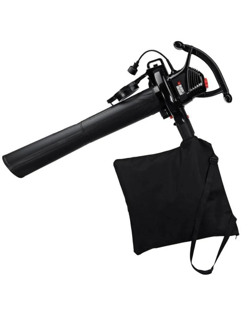 BLACK+DECKER 3-in-1 Electric Leaf Blower, Leaf Vacuum, Mulcher, 12-Amp (BV3100)
