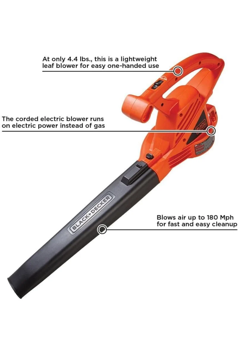 BLACK+DECKER Electric Leaf Blower, 7-Amp (LB700)