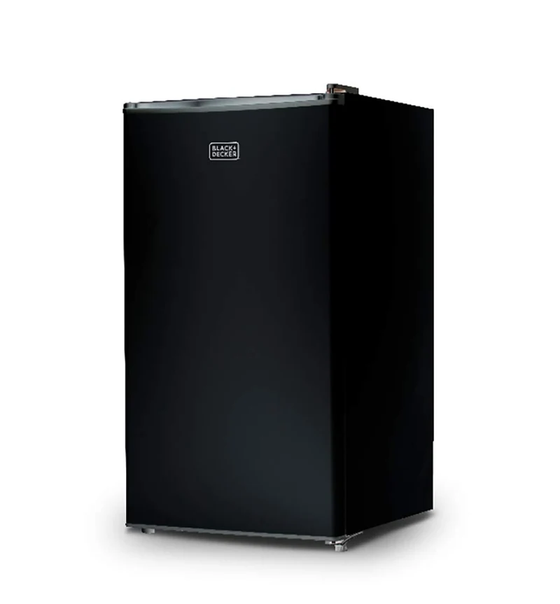 BLACK+DECKER Compact Refrigerator Energy Star Single Door Mini Fridge with Freezer, 3.2 Cubic Feet, Black