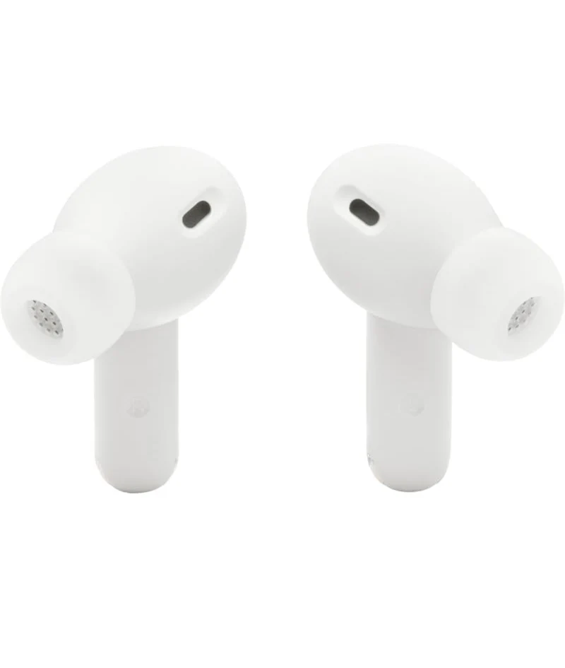 JBL Vibe Beam 2 - True Wireless Noise Cancelling Earbuds Pure Bass Sound & Smart Ambient Technology, 4mics for Crisp, Clear Calls, up to 40Hrs of Playback, IP54 Dust & Water Resistant (White)