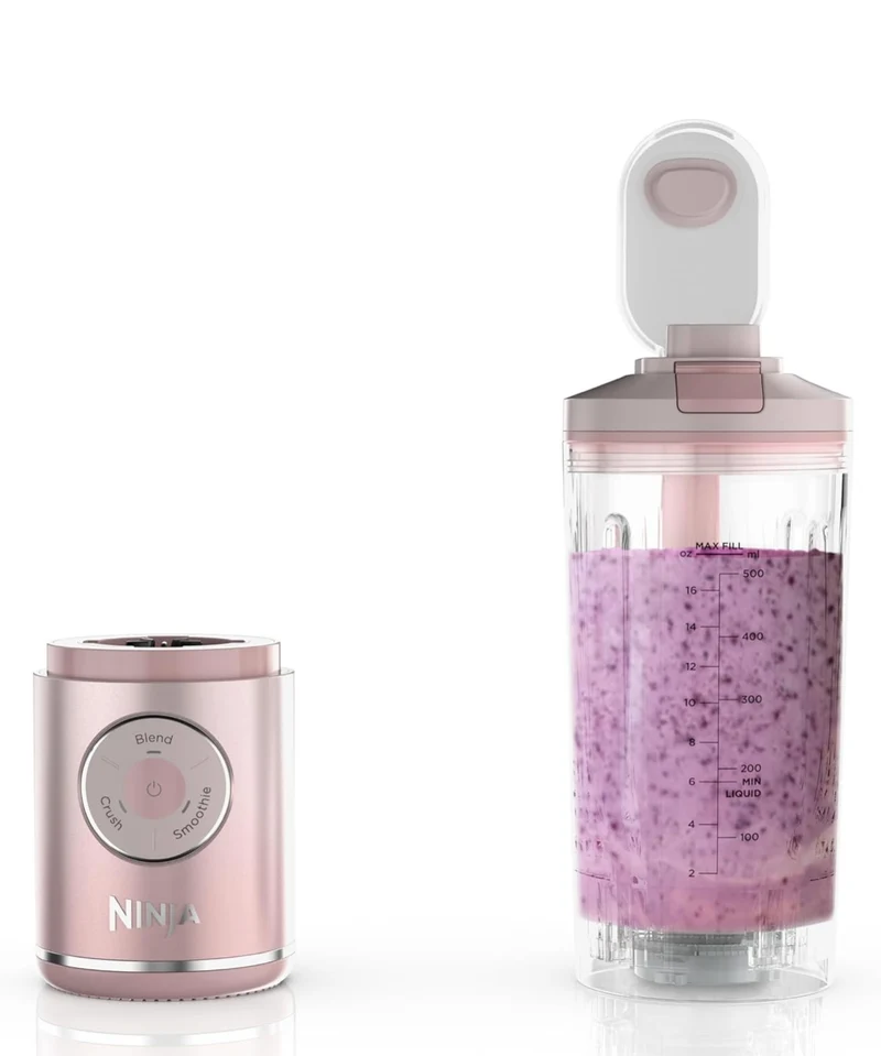 Ninja Blast Max, Portable Blender + Twist & Go, Personal Smoothie, Blend, Ice Crush, 3 Programs, Cordless, 22 oz - PINK, BC251PK