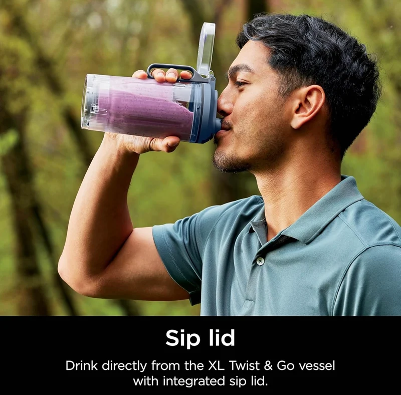 Ninja Blast Max, Portable Blender + Twist & Go, Personal Smoothie, Blend, Ice Crush, 3 Programs, Cordless, 22 oz - NAVY, BC251NV