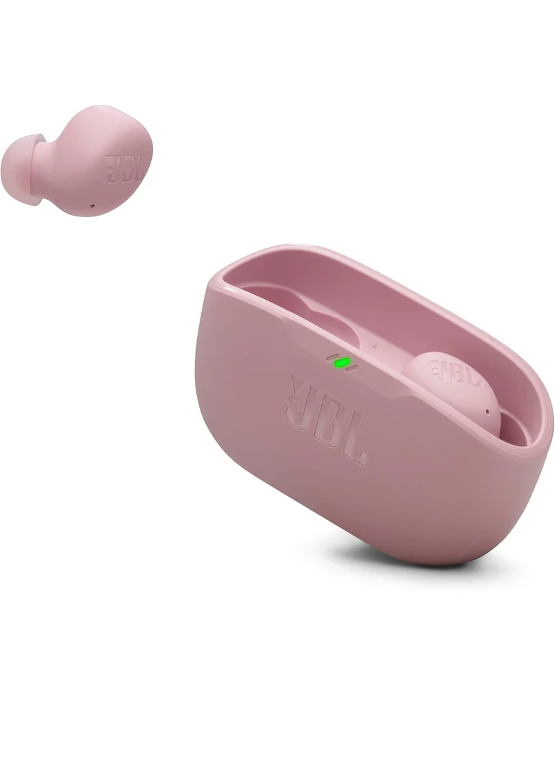 JBL Vibe Buds 2 - True Wireless Noise Cancelling Earbuds Pure Bass Sound & Smart Ambient Technology - (Pink)