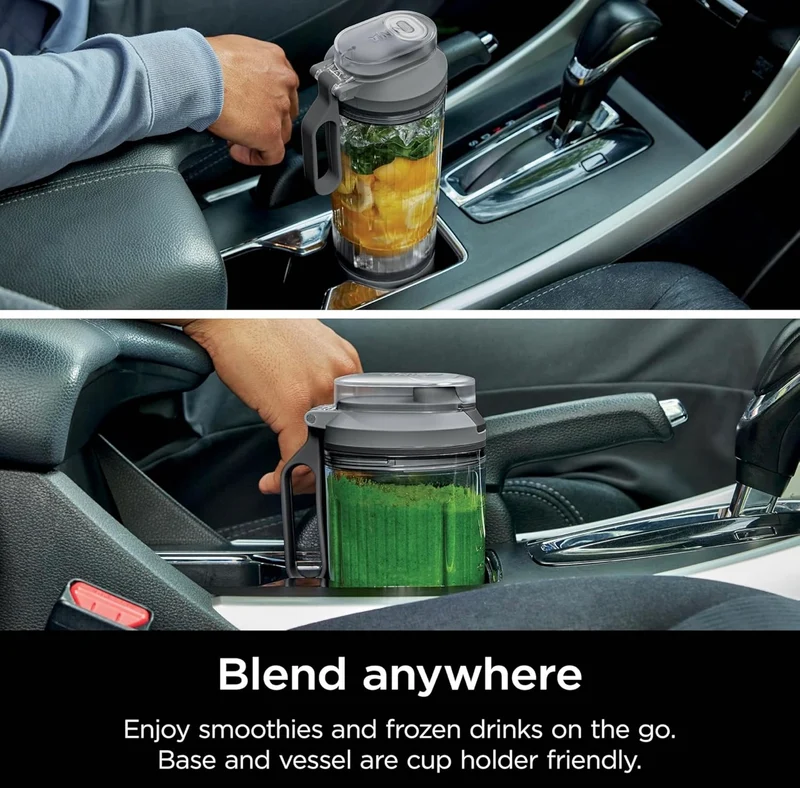 Ninja Blast Max, Portable & Personal Blender + Twist & Go, Smoothie, Blend, Ice Crush, 3 Programs, Cordless, 22 oz - GREY, BC251GY