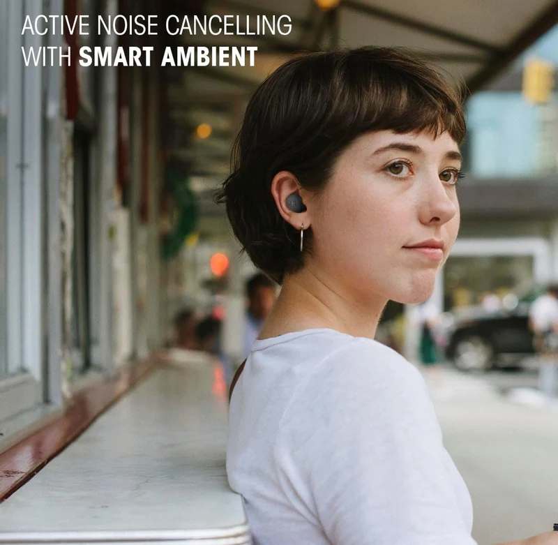 JBL Vibe Buds 2 - True Wireless Noise Cancelling Earbuds Pure Bass Sound & Smart Ambient Technology - (White)