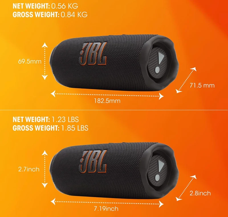JBL Flip 7 - Portable Waterproof and Drop-Proof Speaker with Interchangeable Accessories (White)
