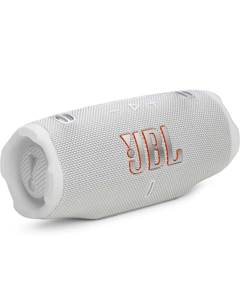 JBL Charge 6 - Portable Waterproof & Drop-Proof Bluetooth Speaker with a Sturdy/Removable Carrying Strap (White)