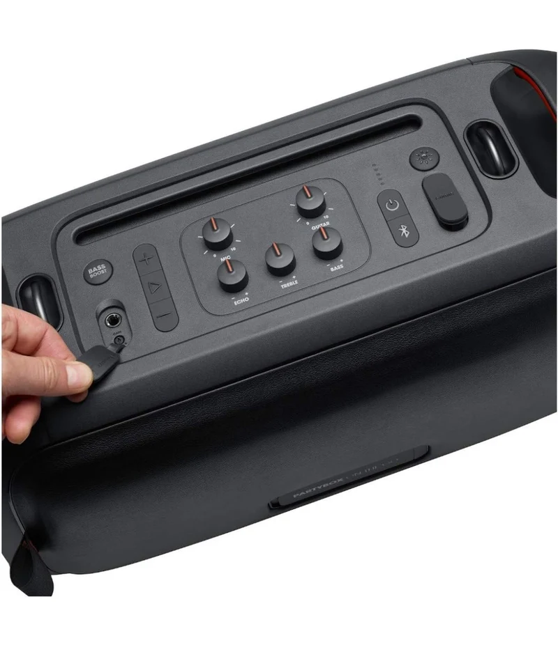 JBL PartyBox On-The-Go Powerful Portable Bluetooth Party Speaker with Dynamic Light - Black
