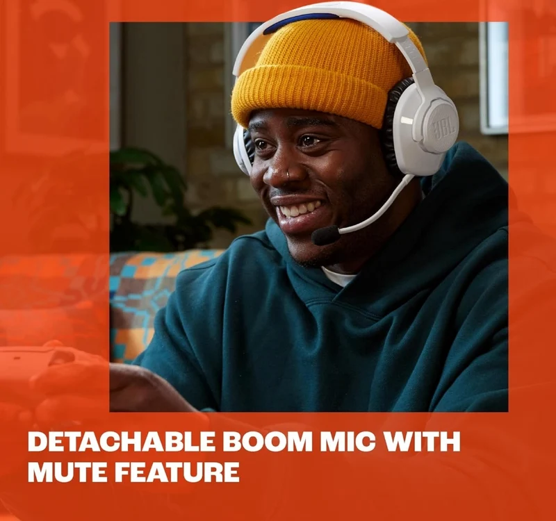JBL Quantum 360P - Wireless Over-Ear Console Gaming Headset with Detachable Boom - (White)