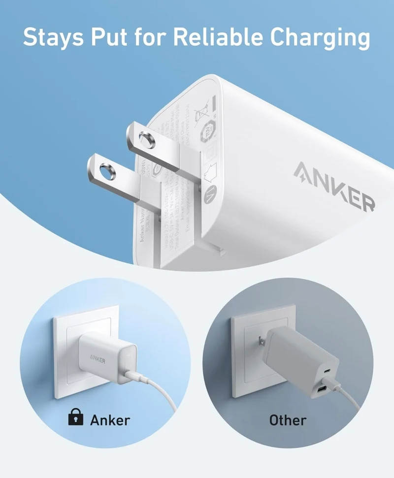 Anker Nano Charger, 100W Foldable MacBook Charger for iPhone Series, and All USB-C Devices, 6ft USB-C Cable Included