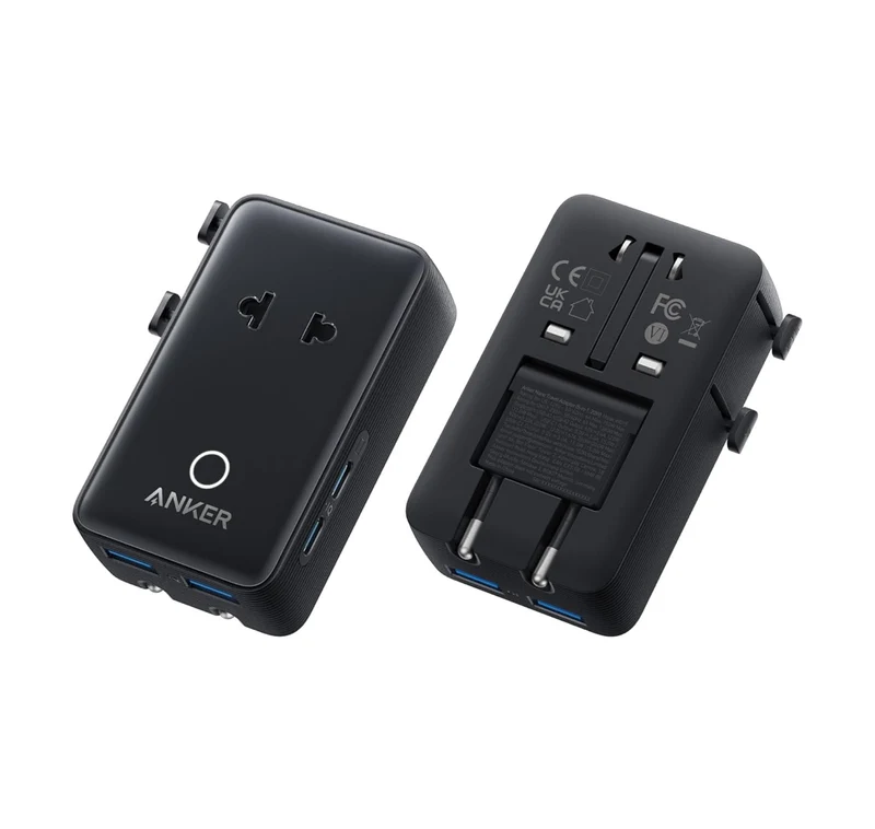 Anker Nano Travel Adapter, 5-Port Power Adapter with 1 AC, 2 USB-A, and 2 USB-C Ports - (1-Pack)