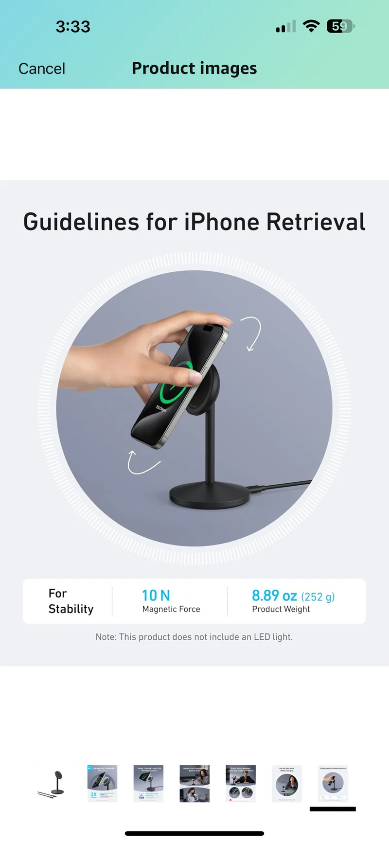 Anker MagGo iPhone 16 MagSafe-Compatible Wireless Charger Stand (No AC Adapter)