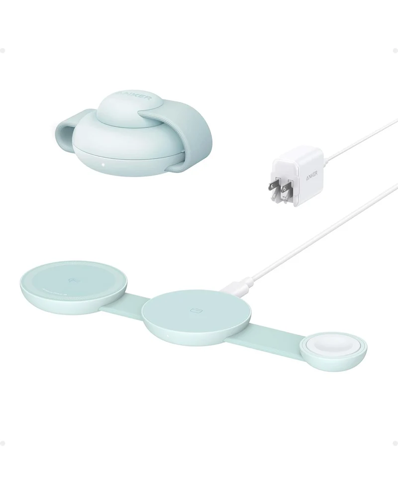 Anker MagSafe Compatible MagGo UFO 3-in-1 Charger, iPhone 16 Wireless Charger - NEW (Not a Power Bank)