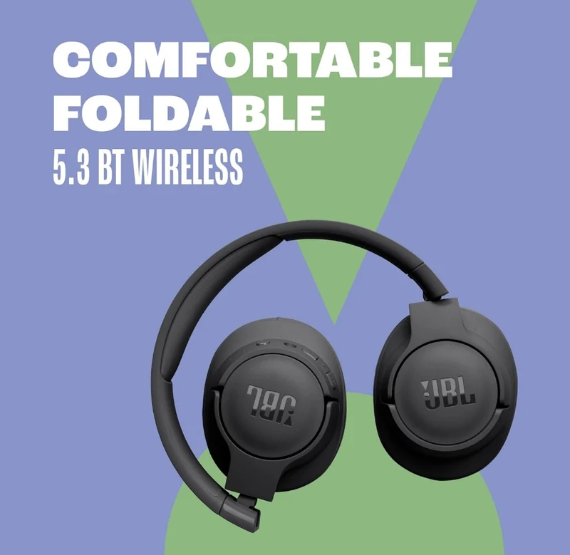 JBL Tune 720BT - Wireless Over-Ear Headphones with JBL Pure Bass Sound - (Blue)
