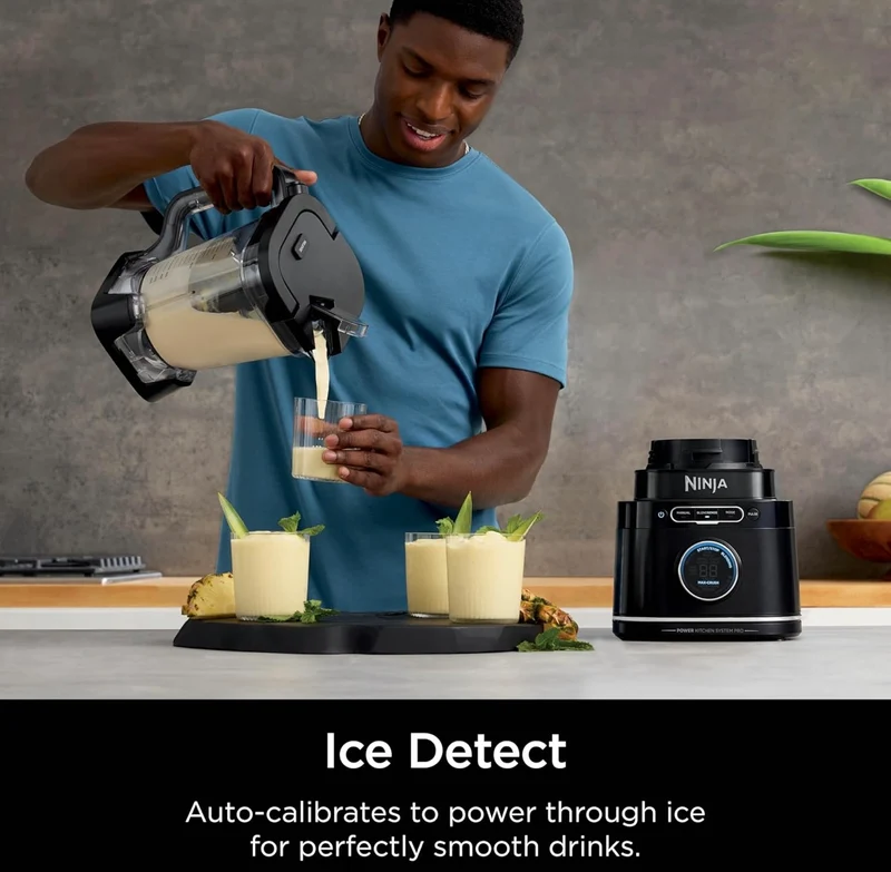 Ninja All-in-One Blender & Food Processor BlendSense Intelligence for Perfectly Smooth Results 1800 Watt - Black TB401