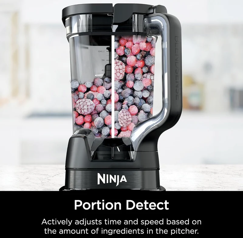 Ninja All-in-One Blender & Food Processor BlendSense Intelligence for Perfectly Smooth Results 1800 Watt - Black TB401